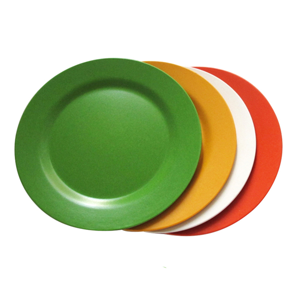 Hot selling customized made bamboo fiber dinner plates for restaurants