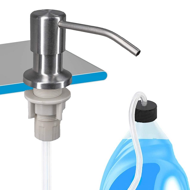 304 stainless steel sink hotel kitchen bottle hand sanitizer manual foam soap dispenser