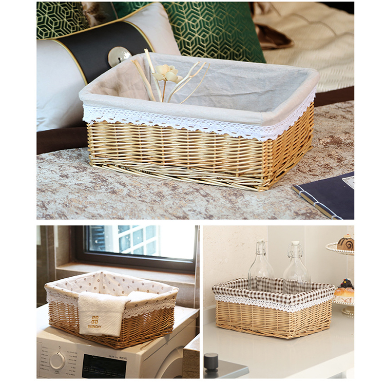 Wicker storage basket kitchen finishing household items snacks sundries dirty laundry basket wicker storage basket
