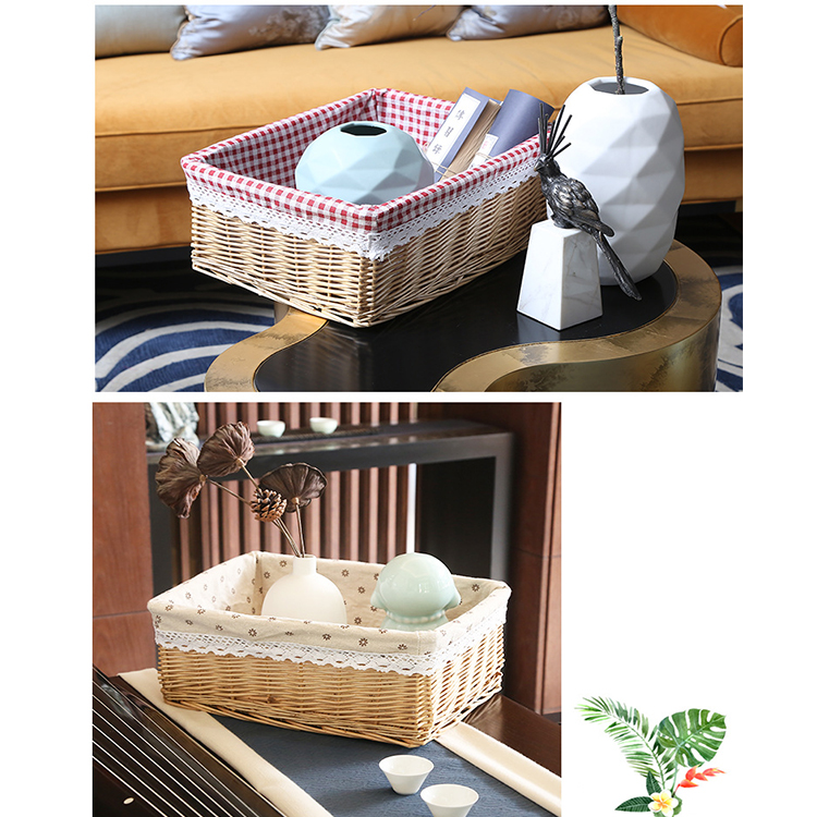 Wicker storage basket kitchen finishing household items snacks sundries dirty laundry basket wicker storage basket
