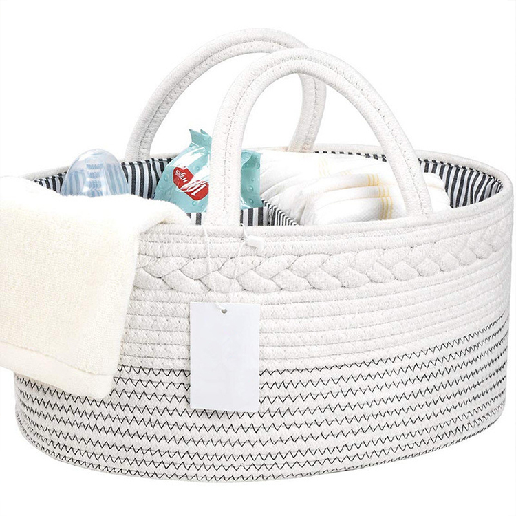 Large cotton rope blanket basket woven laundry hamper laundry baskets storage basket for towel toys diaper