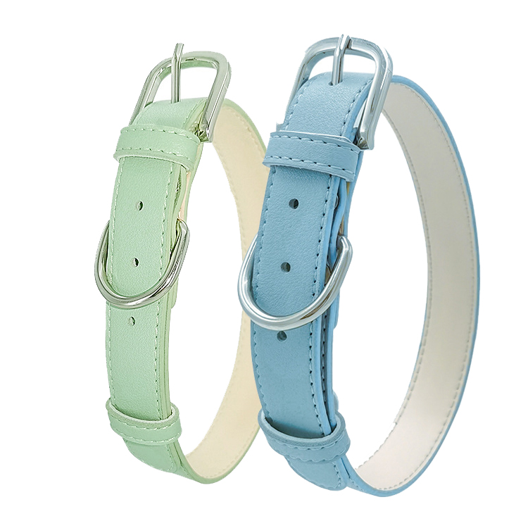 Drop shipping anti-lost dog pet collars adjustable leather dog collar fashion pet training collar
