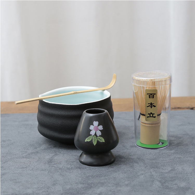 Hot-selling Custom matcha accessory set including bamboo whisk customized matcha whisk chasen with craft paper box