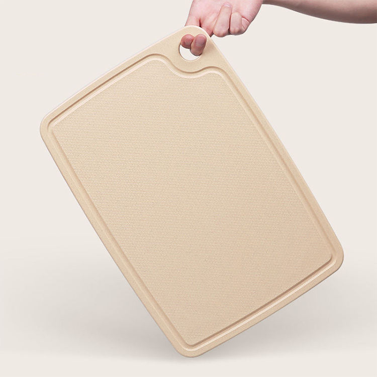 Wholesale custom biodegradable rice husk board compostable kitchen home tableware chopping board set