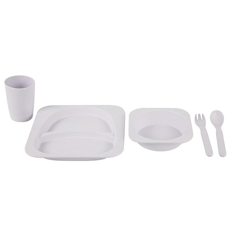 Manufacturer Customize High Quality Round Recyclable Sustainable Plastic Rpet Dinner Set