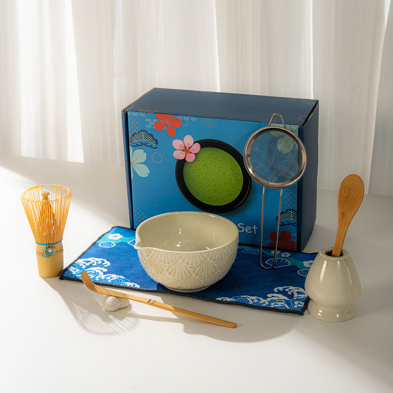 Professional Custom Matcha Tool Set Ceramic Matcha Bowl Set Kitchen Matcha Brewing Set