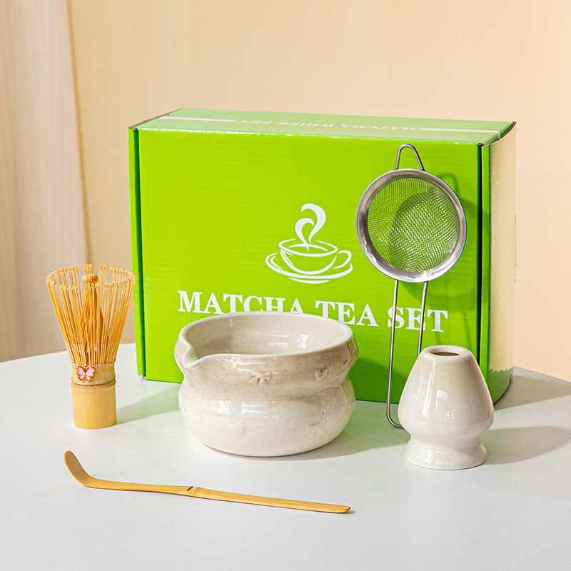 Coffee Tea Sets Accessories Ceremonial Grade Matcha Tea Set Bamboo Chasen Matcha Making Whisk Ceramic Chawan Matcha Kit Tools